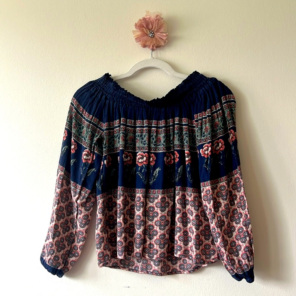 Hollister Large Floral Boho top